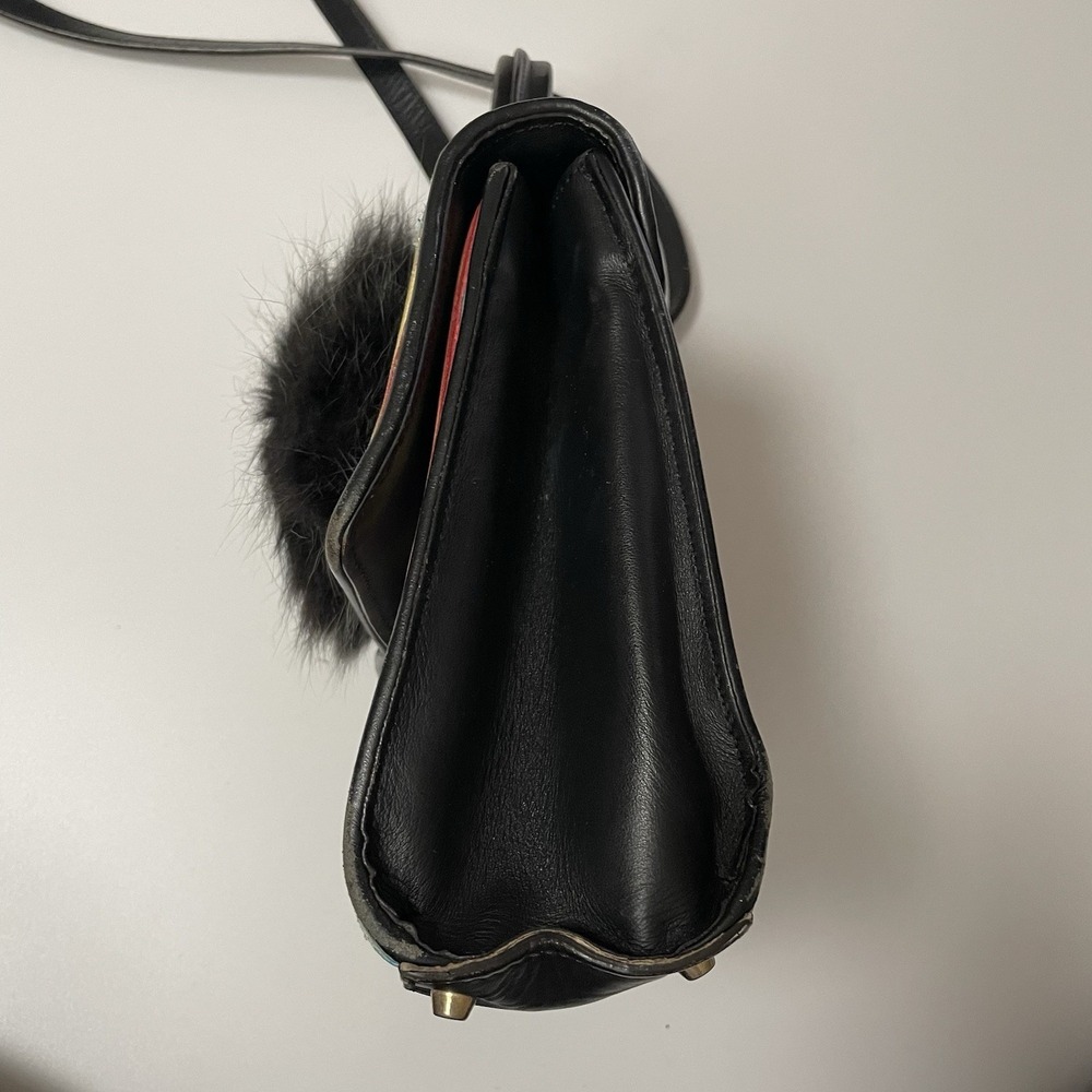 Les Petits Joueurs Rainbow Stripe Mini Crossbody Bag Grunge Distressed‎ B25 - Picture 13 of 16